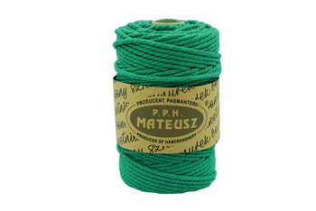 Sznurek bawełniany skręcany 5mm 3PLY - 100m - Zielony