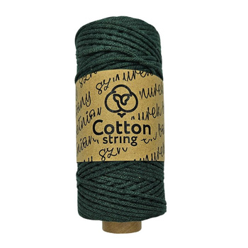 Sznurek bawełniany pleciony z rdzeniem bawełnianym 5mm - 100m - Beż Ecru