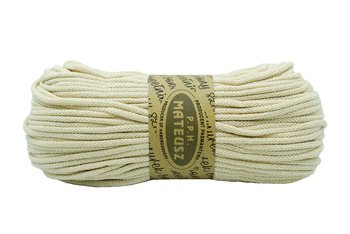 Braided cotton cord with a cotton core 3mm - 100m - Ecru Beige