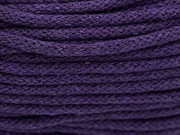 Loose braided cotton cord with cotton core 5mm - 1000m - Purple