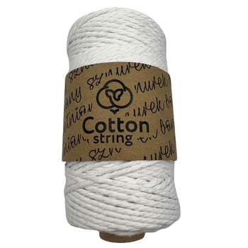 Cotton twisted cord 3mm 3PLY - 100m - White