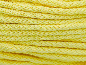 Loose braided cotton cord with cotton core 3mm - 500m - Straw yellow