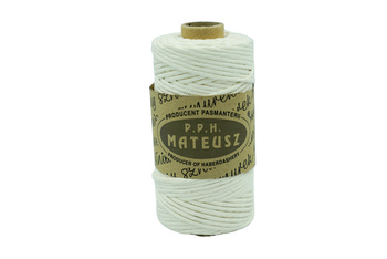 Twisted cotton cord 3mm 1PLY - 100m - Beige Ecru