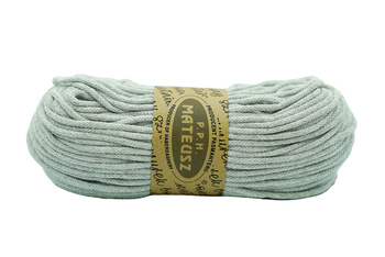 Braided cotton string with a cotton core 5mm - 100m - Light gray