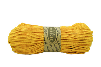 Braided cotton cord without core 5mm - 100m - Yellow