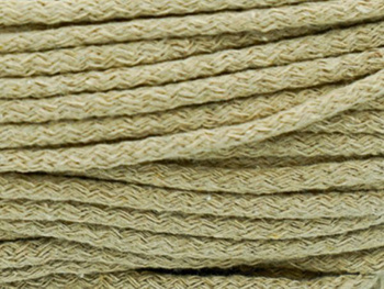 Loose braided cotton cord with cotton core 5mm - 1000m - Cardboard beige