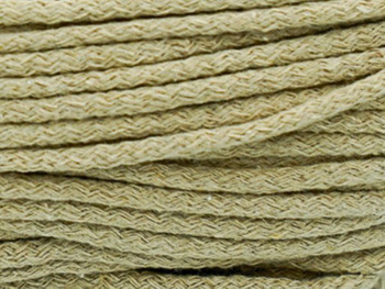 Loose braided cotton cord with cotton core 5mm - 2000m - Carton Beige