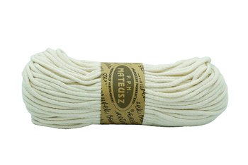 Braided cotton cord without core 5mm - 100m - Ecru Beige