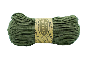 Braided cotton cord with cotton core 3mm - 100m - Khaki green