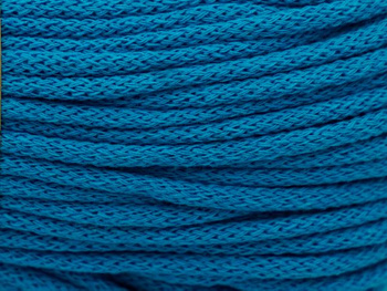 Loose braided cotton cord with cotton core 5mm - 1000m - Blue
