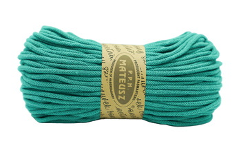 Braided cotton string with a cotton core 3mm - 100m - Sea green