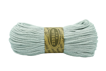 Braided cotton cord without core 5mm - 100m - Light grey