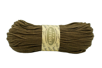 Braided cotton cord without core 5mm - 100m - Chocolate brown