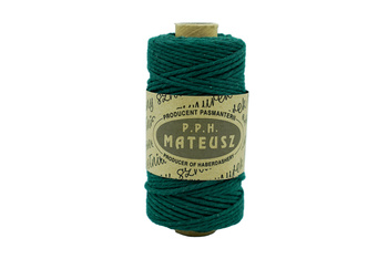 Cotton twisted cord 3mm 3PLY - 100m - Bottle green