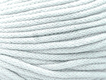 Loose braided cotton cord with cotton core 3mm - 500m - White