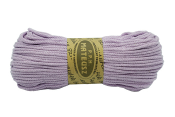 Braided cotton cord with a cotton core 3mm - 100m - Heather purple