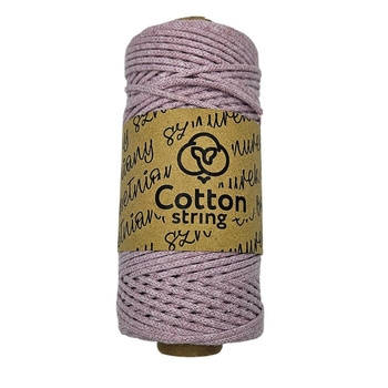 Sznurek bawełniany pleciony 2mm - 100m - Lawendowy