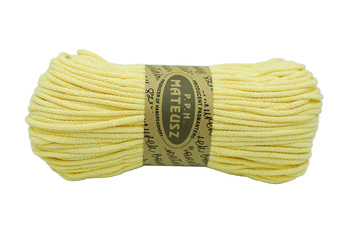 Braided cotton string with a cotton core 3mm - 100m - Straw yellow