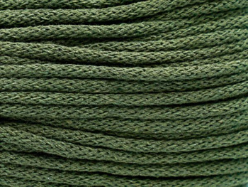 Sznurek bawełniany sypany pleciony z rdzeniem bawełnianym 5mm - 1000m - Khaki