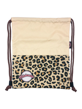 Waterproof bag with brown rope - Leopard #1 - size M