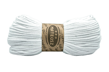 Braided cotton string with a cotton core 3mm - 100m - White