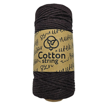 Sznurek bawełniany pleciony z rdzeniem bawełnianym 5mm - 100m - Beż Ecru