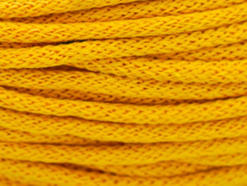 Loose braided cotton cord with cotton core 5mm - 500m - Yellow