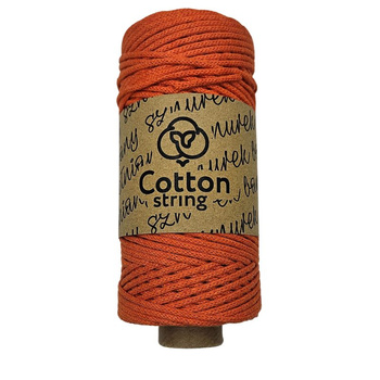 Sznurek bawełniany pleciony z rdzeniem bawełnianym 5mm - 100m - Beż Ecru