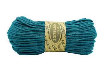 Braided cotton cord with cotton core 5mm - 100m - Navy blue