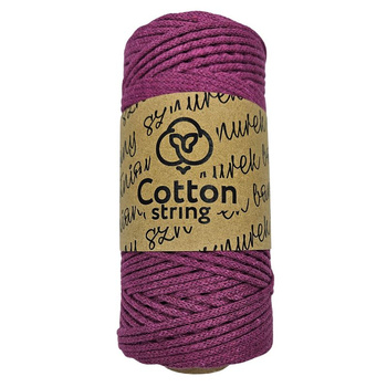 Sznurek bawełniany pleciony 2mm - 100m - Orchidea