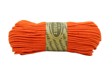 Braided cotton string with a cotton core 5mm - 100m - Orange