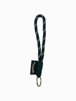 Short lanyard made of nautical rope - Black with white
