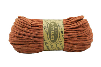 Braided cotton cord with cotton core 5mm - 100m - Brick orange
