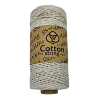 Sznurek bawełniany pleciony 2mm - 100m - Latte