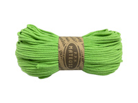 Sznurek bawełniany pleciony z rdzeniem bawełnianym 5mm - 100m - Limonka