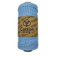 Sznurek bawełniany pleciony 2mm - 100m - Niebieski 25