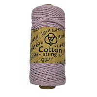 Sznurek bawełniany pleciony 2mm - 100m - Lawendowy